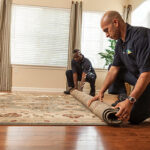 Technician Rolling Carpet
