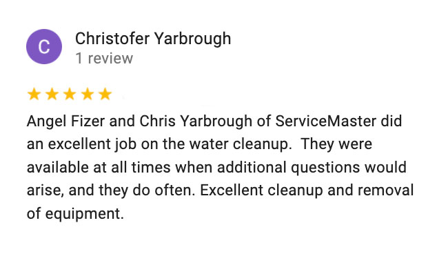 Christofer Yarbrough Google Review