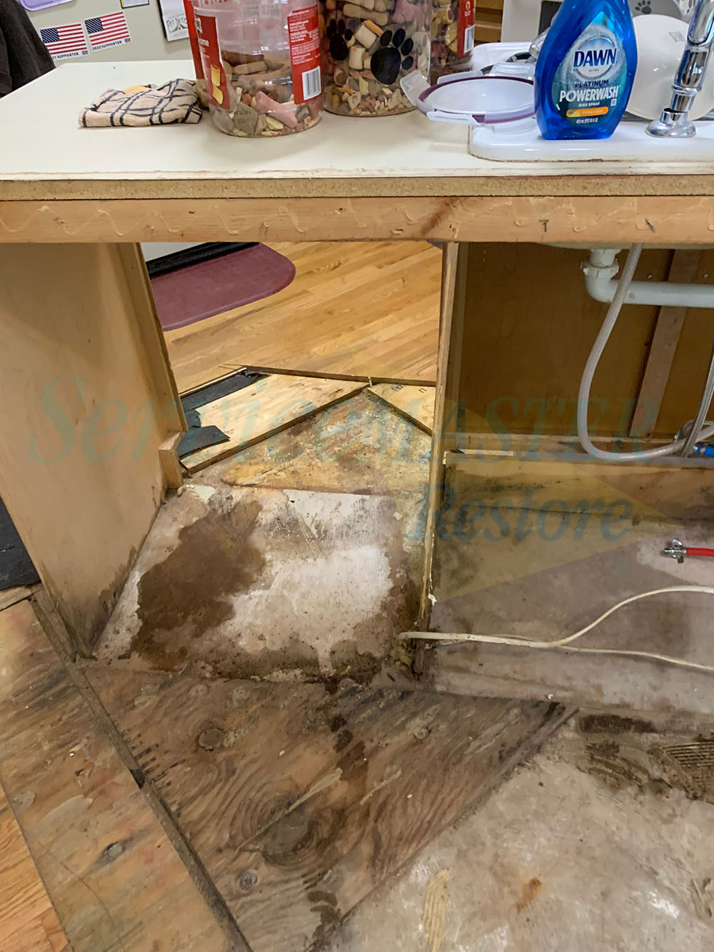 Kitchen Cabinet Water Damage